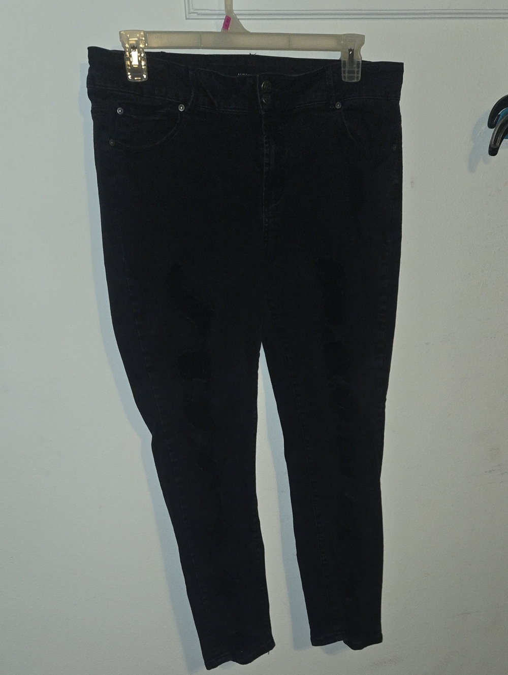 Almost Famous Destroyed Black Skinny Jeans
